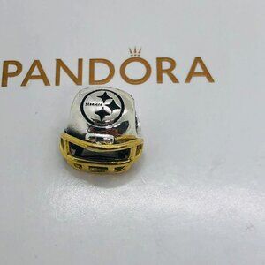 🌞📖Pandora NFL Pittsburgh Steelers Football Helmet Charm